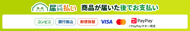 商品が届いてから後でお支払い